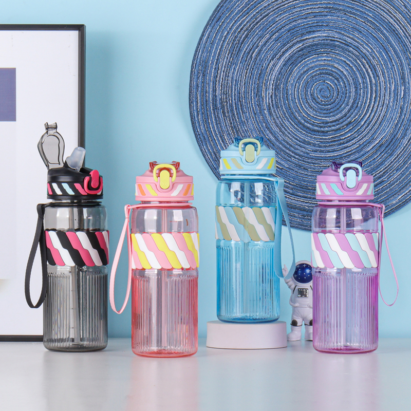 255 and 256 Plastic sports water bottle image 4