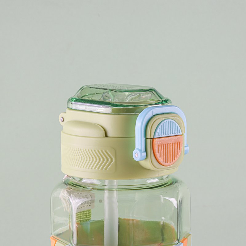 272 Cartoon water bottle with double drinking lids image 2
