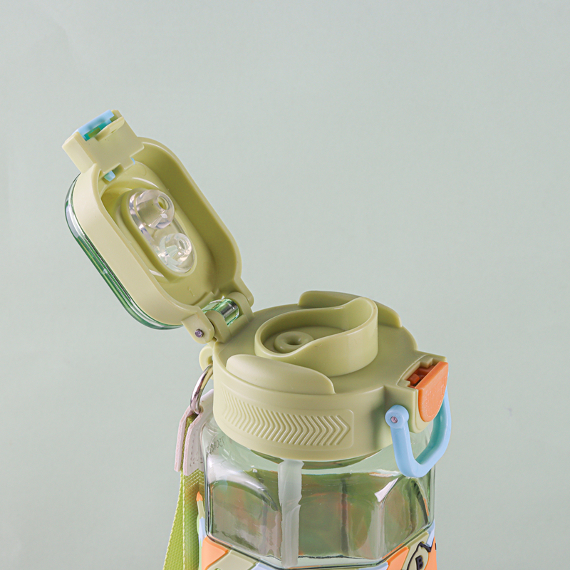 272 Cartoon water bottle with double drinking lids image 4