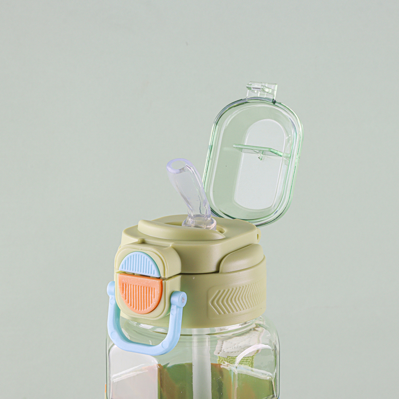 275 Cartoon water bottle with double drinking lids image 2