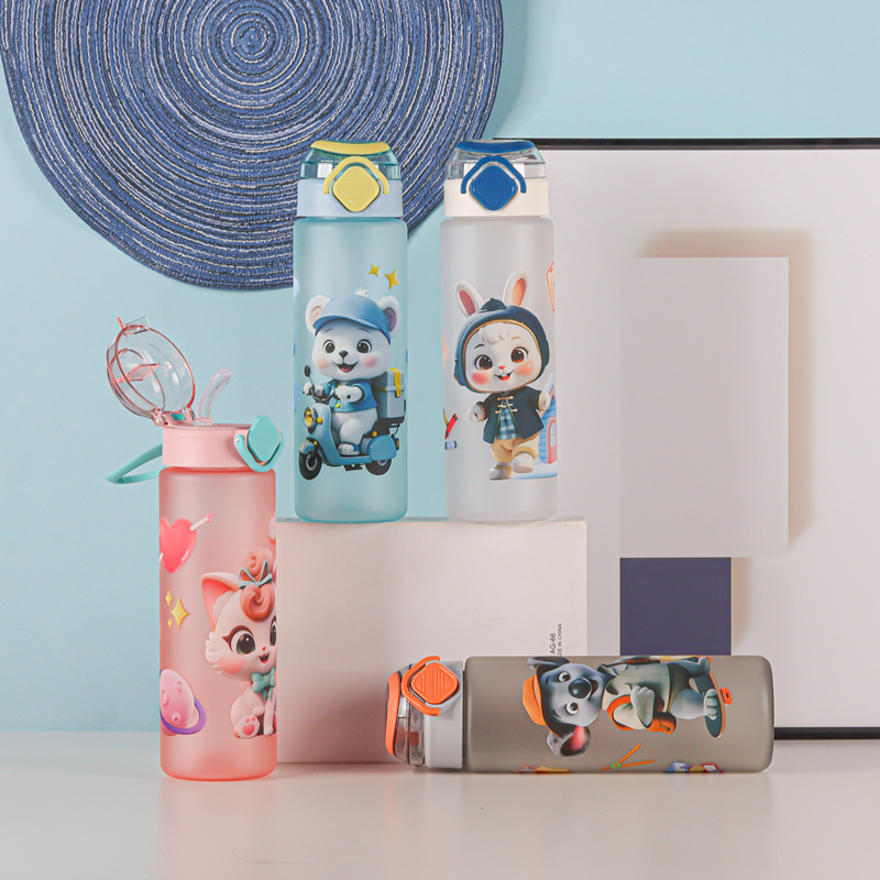 276 and 276-1 Cartoon pattern water bottle image 5