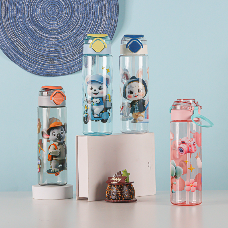 276 and 276-1 Cartoon pattern water bottle image 6