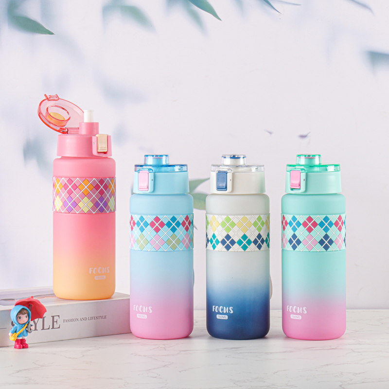 279-1A and 280-1A Gradient-colored plastic water bottle image 5