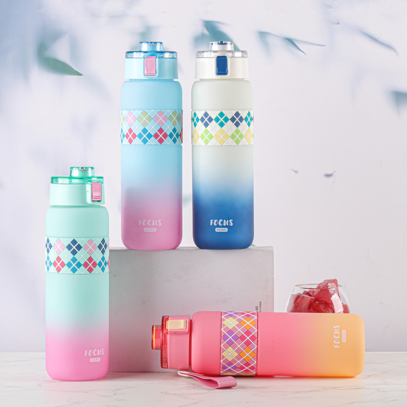 279-1A and 280-1A Gradient-colored plastic water bottle image 6
