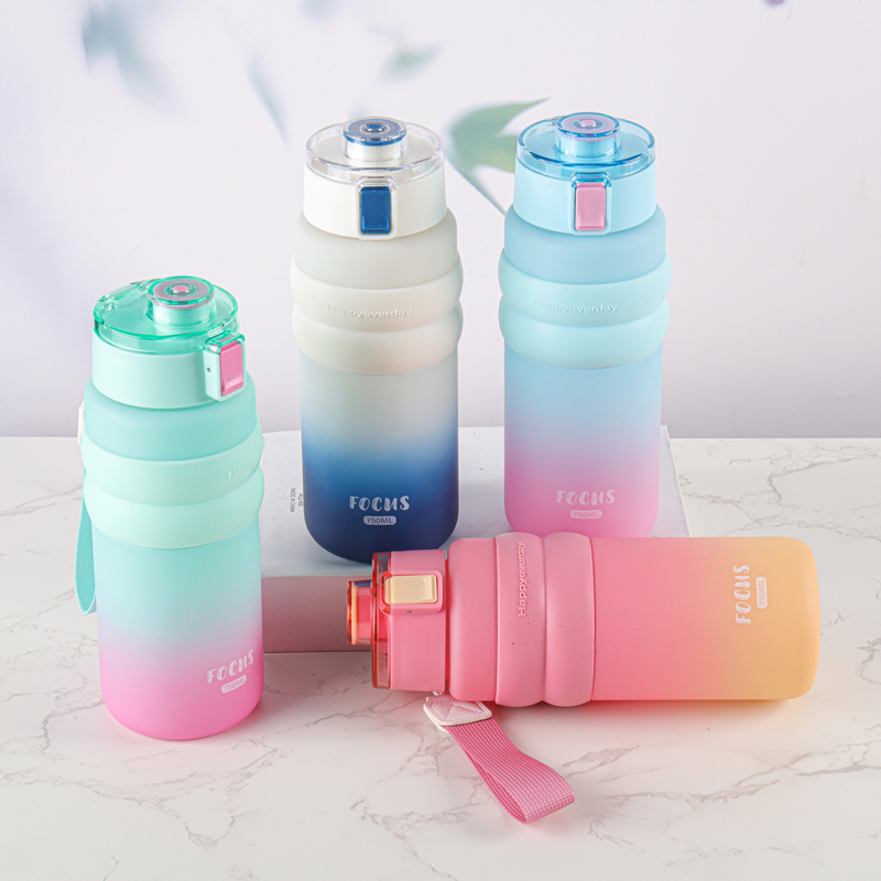 285-1A and 286-1A Gradient-colored plastic water bottle image 6