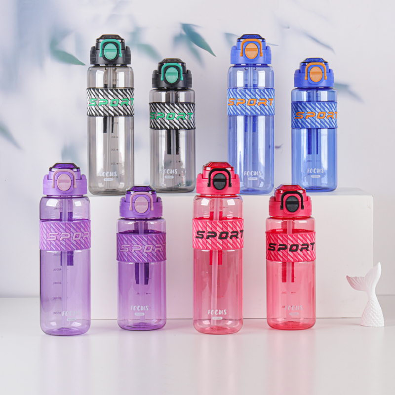 289 and 290 double lid Plastic sports water bottle