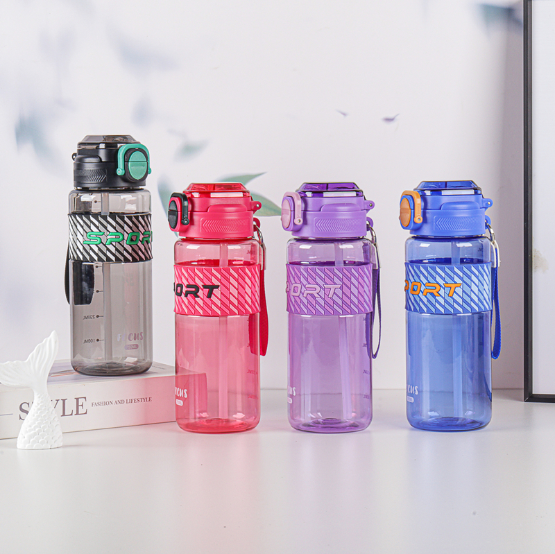 289 and 290 double lid Plastic sports water bottle image 3
