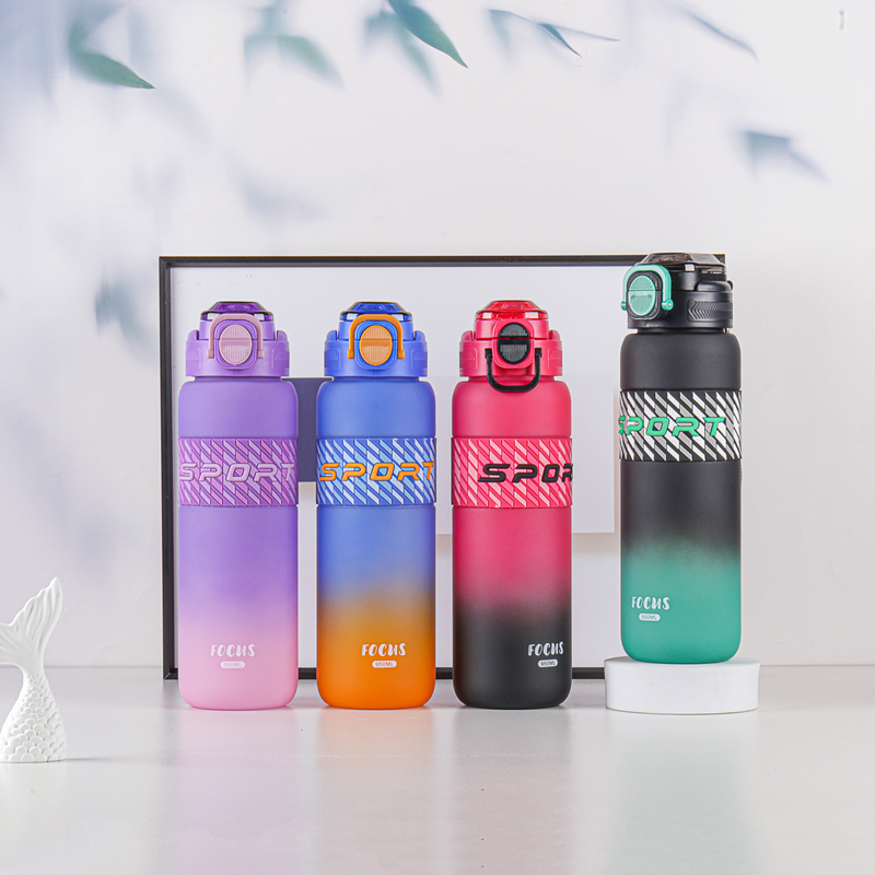 289-1 and 290-1 Gradient-colored plastic water bottle image 2