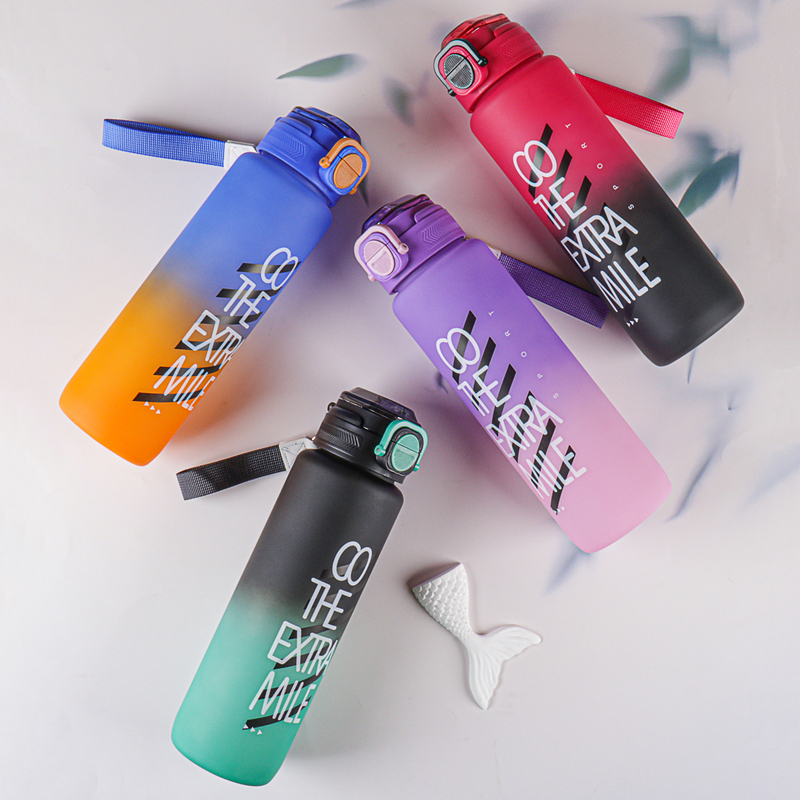 291-1 and 292-1 Gradient-colored plastic water bottle image 2