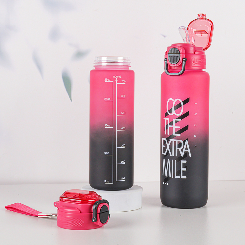 291-1 and 292-1 Gradient-colored plastic water bottle image 4
