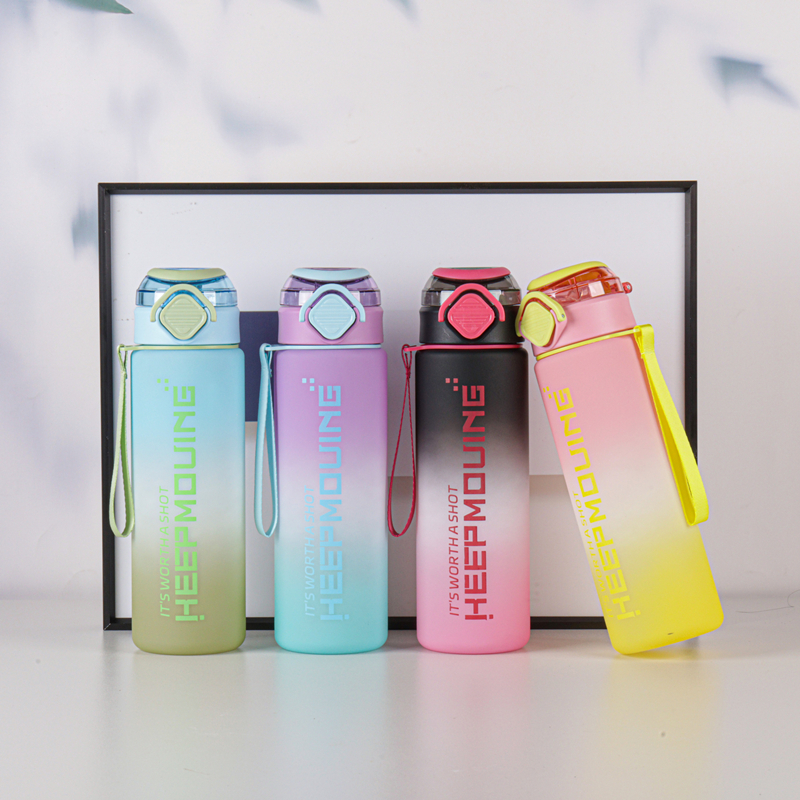 303-1 and 304-1 Gradient-colored plastic water bottle image 5