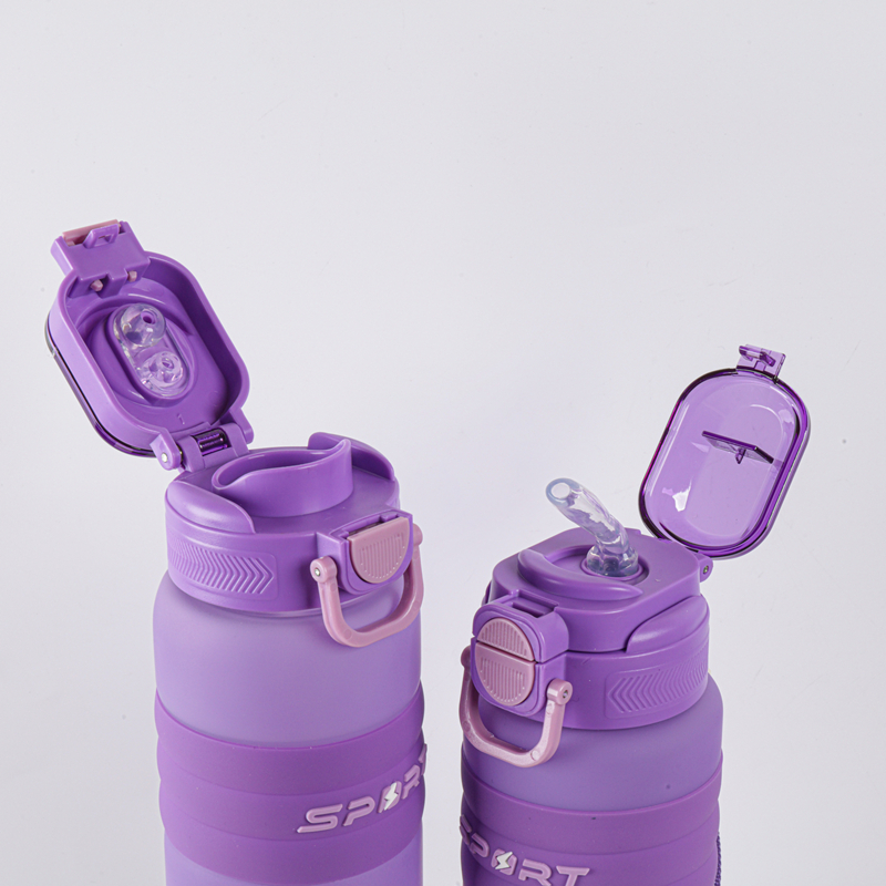 297-1 and 298-1 Gradient-colored plastic water bottle image 2