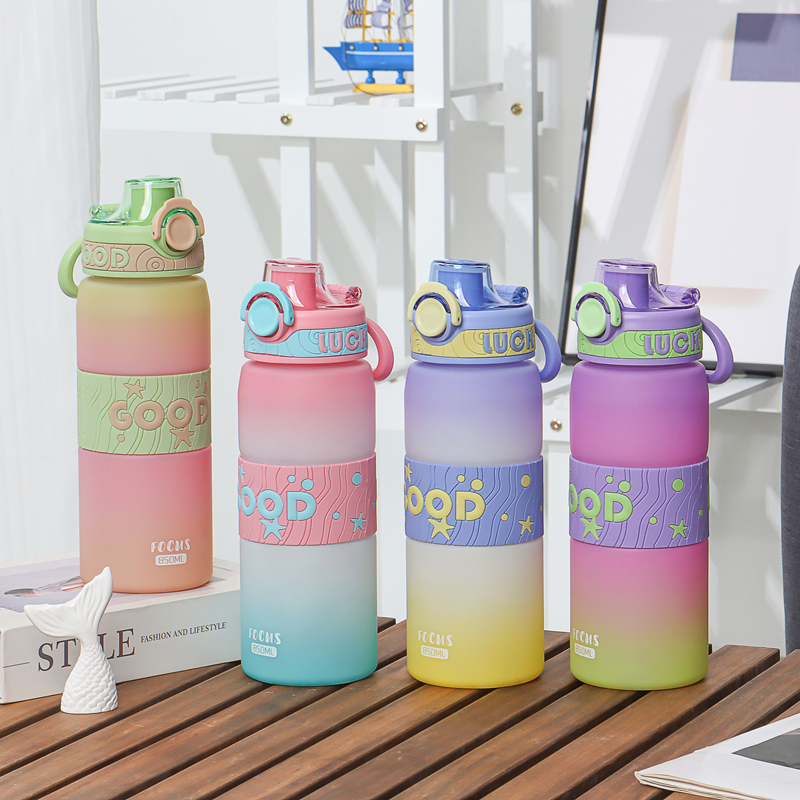 333-1 334-1 and 335-1 Gradient-colored plastic water bottle image 3