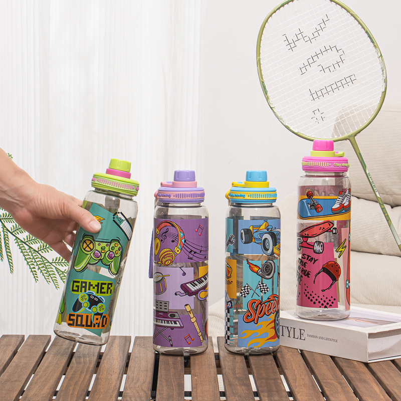 359 and 360 Thermal transfer plastic water bottle image 3